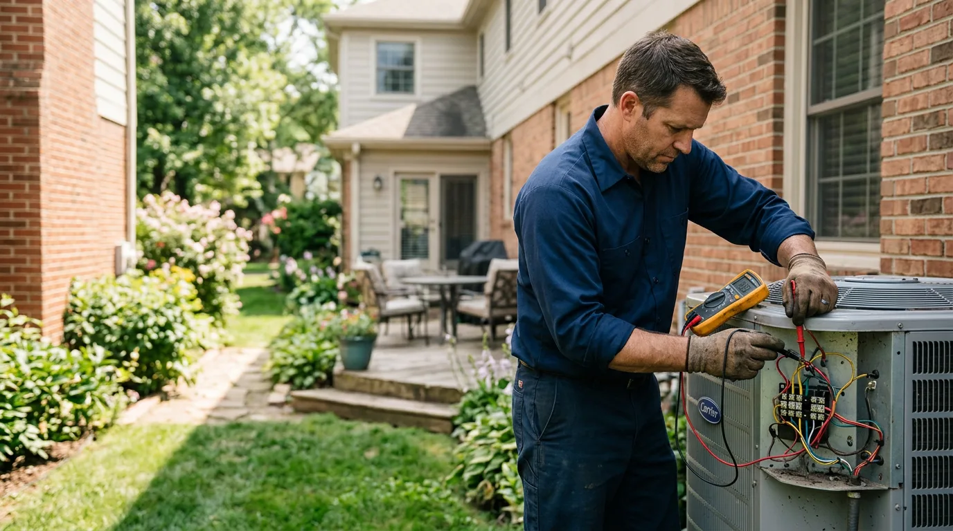 HVAC technician working near Warsaw, OH